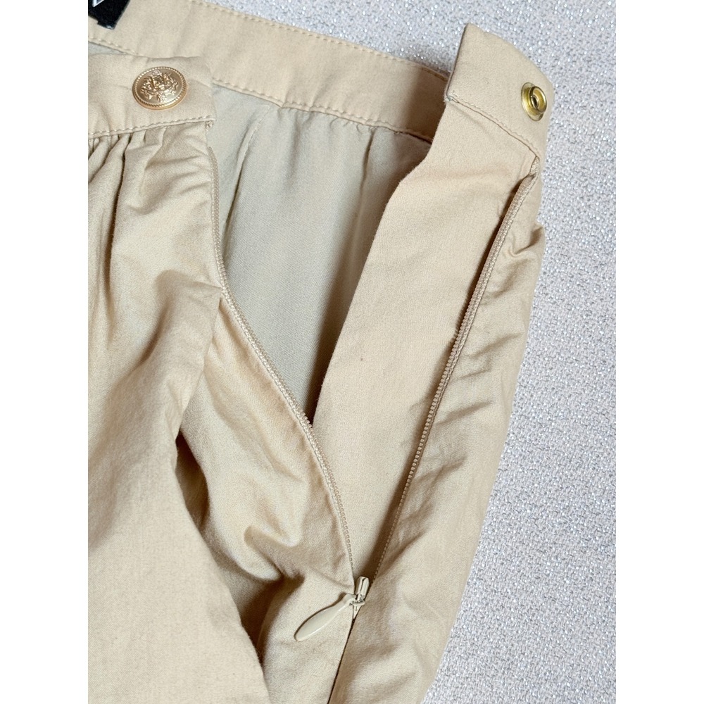 J. Crew Sz 4 Mini Bubble-Hem Skirt in Cotton Poplin in tan $98 - Picture 4 of 10